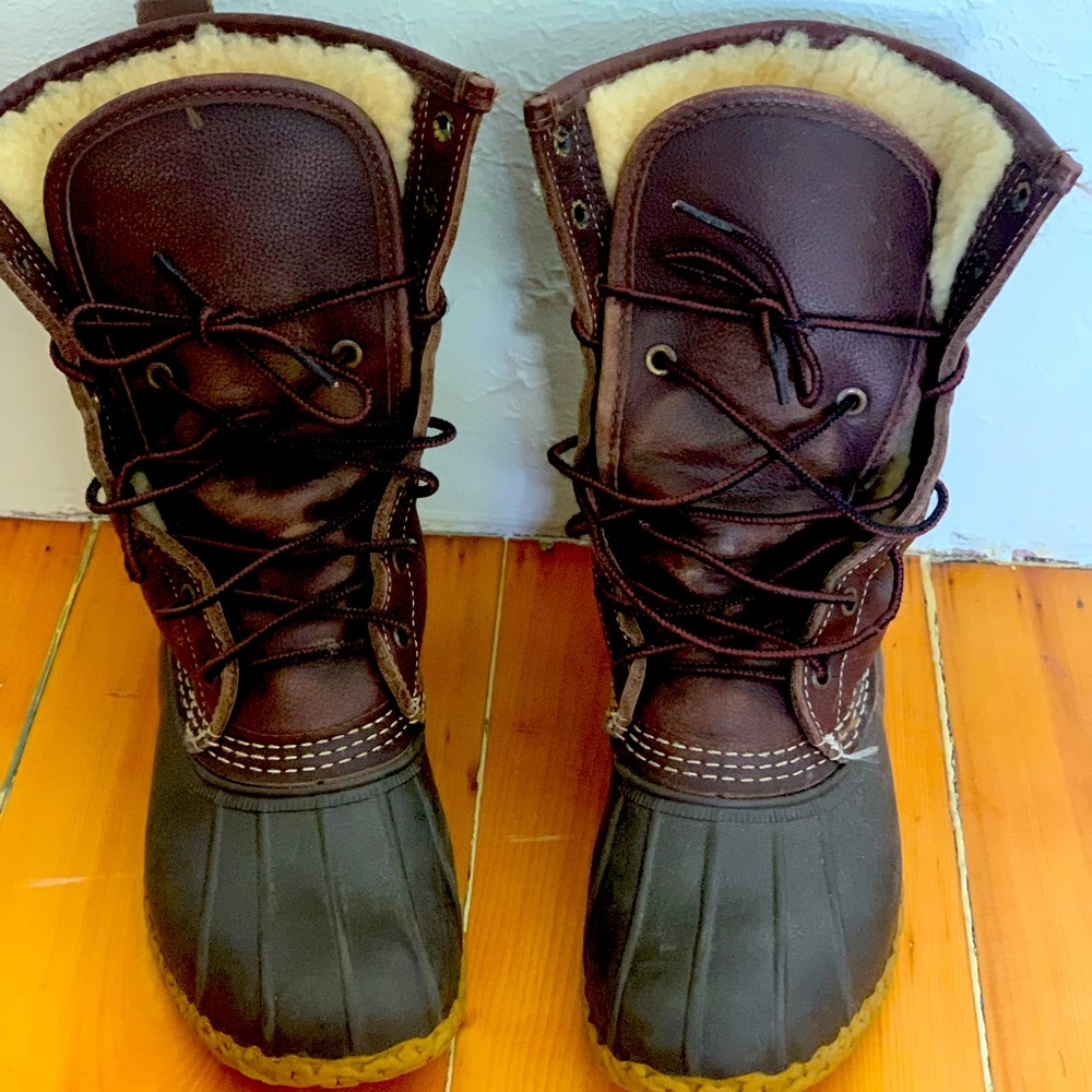 L.L. Bean Shearling lined winter boots, 8, used